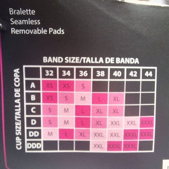 No Boundaries Bralette Seamless Removable Pads Womens XL With Tags Blue Ribbed - Picture 4 of 6